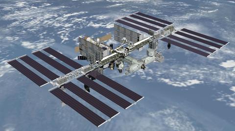 Międzynarodowa stacja kosmiczna (ISS) na orbicie