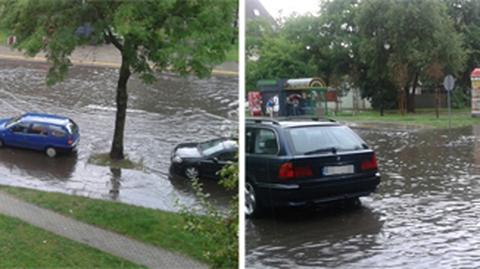 Zalane ulice, podtopione budynki. Nawałnica w Płocku