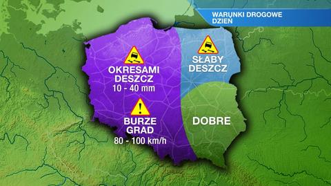 Warunki drogowe w czwartek