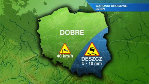 Prognoza pogody TVN Meteo dla kierowców na dzień