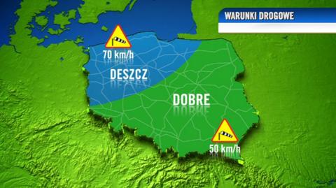 Warunki drogowe w ciągu dnia