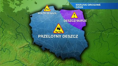 Prognoza TVN Meteo dla kierowców na dzień (13.07)