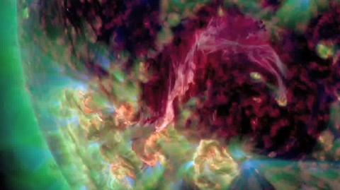 Erupcja na Słońcu (NASA)