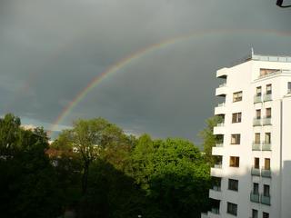 Tęcza nad parkiem sieleckim,wykonałem dzisiaj 13.05 2012. o godz.19.00