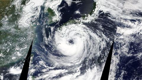Porywy wiatru podczas burzy tropikalnej Krosa (Ventusky.com) | wideo bez dźwięku