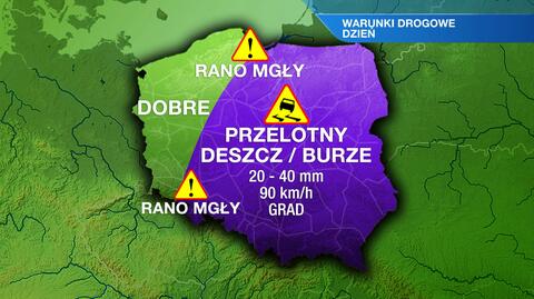 Warunki drogowe w dzień 26.05