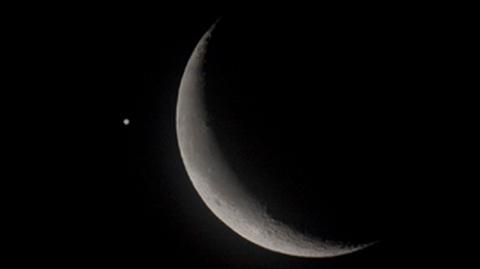 Zakrycie Jowisza przez Księżyc (Kontakt Meteo/Dziewiątek)