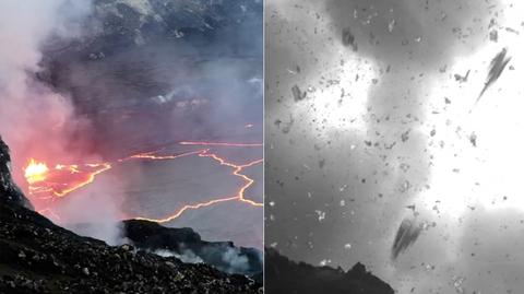 Eksplozja w jeziorze lawy wulkanu Kilauea