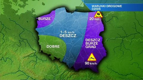 Warunki drogowe w ciągu dnia 04.08