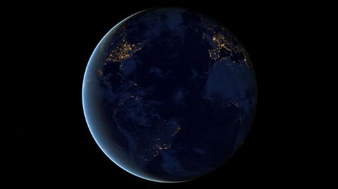 "Black Marble" - Ziemia widziana nocą (NASA Earth Observatory/NOAA NGDC)