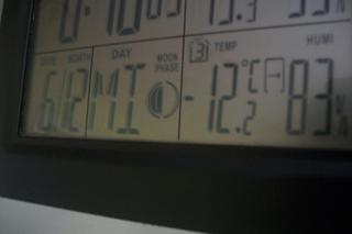 Dzisiejszy poranek w Skrzelczycach bardzo mroźny ponieważ było -13*C.
Robiąc zdjęcie już nieco wzrosła temperatura.