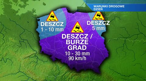 Warunki drogowe we wtorek 5.08