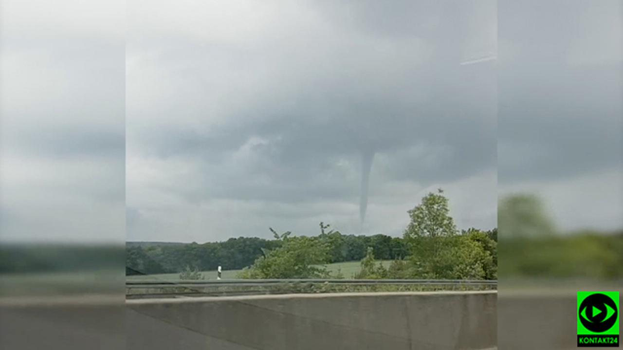 Trąba powietrzna na nagraniu Reportera 24 - TVN Meteo