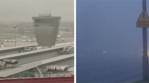 Mgła utrudnia ruch lotniczy na Okęciu (TVN24)
