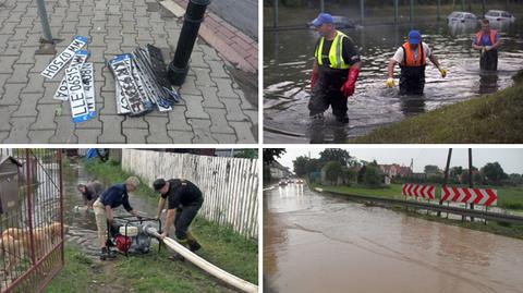 Trasa Toruńska w Warszawie odblokowana po ulewie (TVN24)