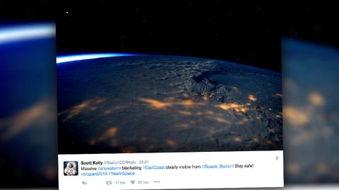 Burza śnieżna Jonas z perspektywy satelity