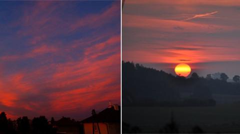 Czerwony wschód słońca na zdjęciach Reporterów 24