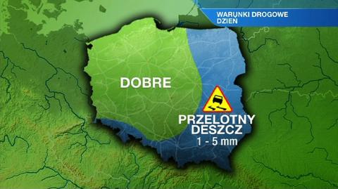 Warunki drogowe w dzień 28.08