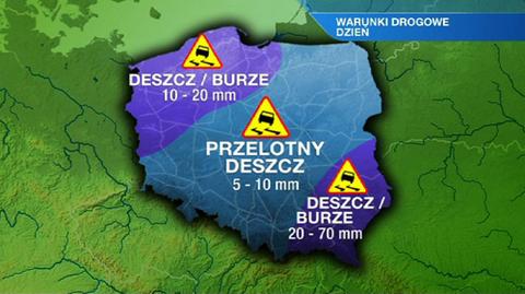 Prognoza pogody TVN Meteo dla kierowców na dzień