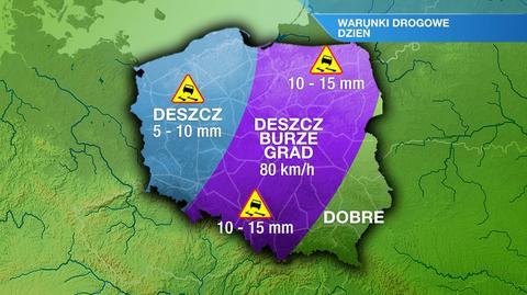 Prognoza drogowa na wtorek