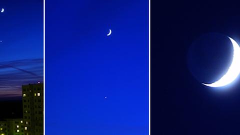 Księżyc i Wenus razem na zdjęciach Reportera 24