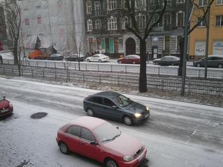 Pomimo zapowiedzi na dziś w Szczecinie spadł już pierwszy śnieg.