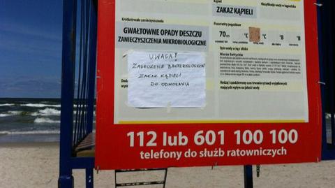 E. coli w Bałtyku. Zakaz kąpieli od Białogóry po Chłapowo