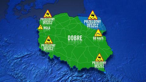 Prognoza pogody dla kierowców na noc