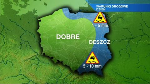 Warunki drogowe w ciągu dnia