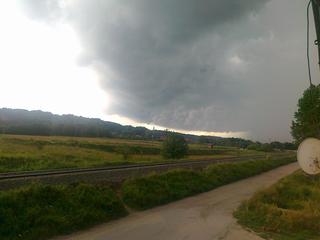 26 sierpnia 2012 godzina 16:30 burza nad Kaszubami okolice szczytu Wieżyca