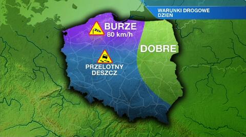 Prognoza pogody dla kierowców na dzień 