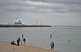 Hel-plaża od strony zatoki