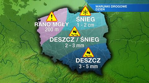 Warunki drogowe w czwartek 22.01