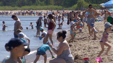 Tłumy ludzi na polskich plażach