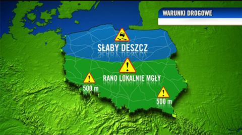 Prognoza pogody TVN Meteo dla kierowców na dzień, 31.10