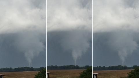 Trąba powietrzna w Przybiernówku