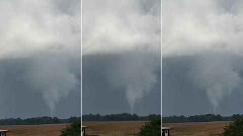 Trąba powietrzna w Przybiernówku