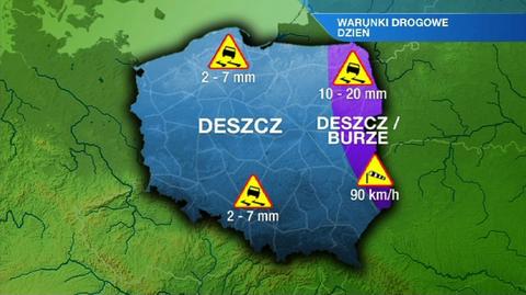 Warunki drogowe w dzień 13.05