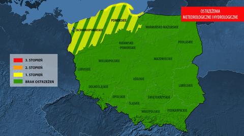 Prognoza pogody na poniedziałek