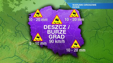 Warunki drogowe w piątek