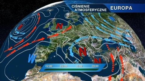 Polska w strefie frontu atmosferycznego (TVN24)