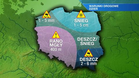 Warunki drogowe na sobotę 18.01