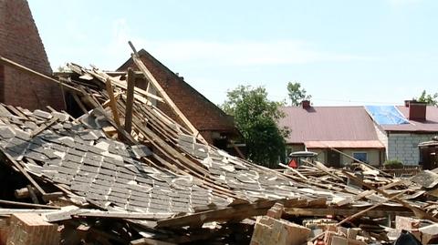 Zniszczenia po nawałnicach w miejscowości Sulów w woj. lubelskim
