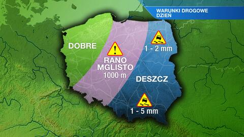 Na wschodzie drogi będą śliskie