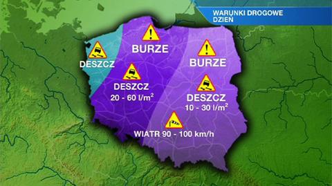 Prognoza pogody dla kierowców na niedziele 29.07