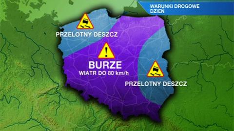 Prognoza pogody TVN Meteo dla kierowców na dzień