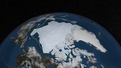 Tak zmniejszał się arktyczny lód latem 2013 roku