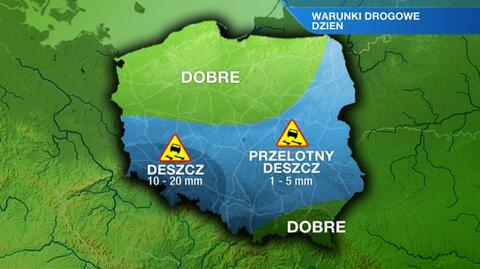 Warunki drogowe w dzień 19.04