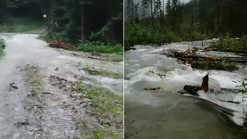 Trudne warunki w Tatrach (wideo z 20 lipca)