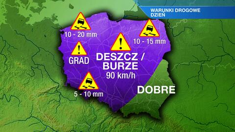 Warunki drogowe w piątek 9.05